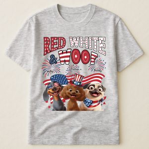 Red White Woof - PersonalizedOne Size Shirt