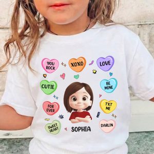 Candy Hearts For Women And Girl - Personalized Shirt